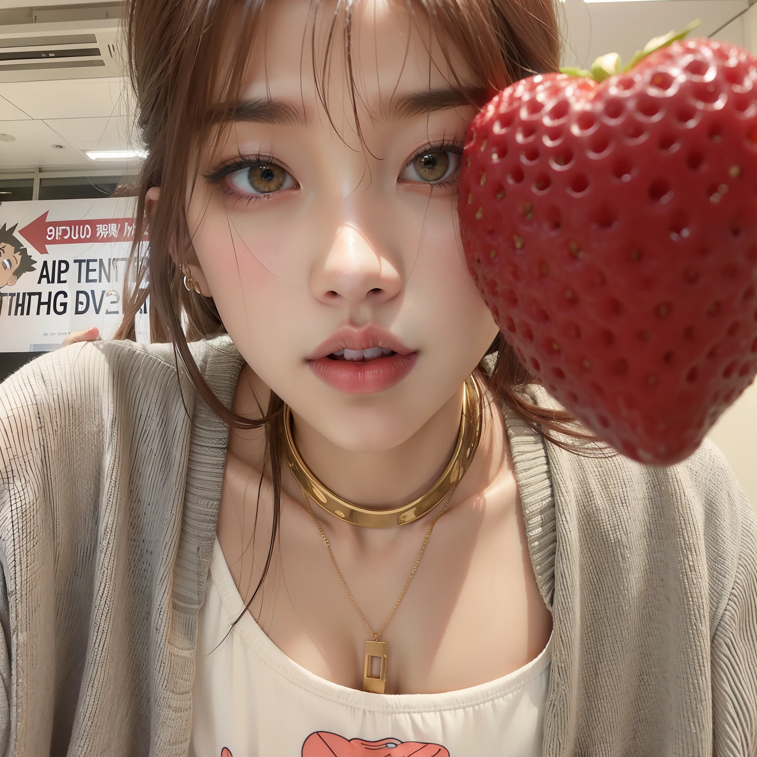 mulher araffe segurando um morango na frente do rosto, jennie blackpink, Lalisa Manobal, tzuyu de duas vezes, Jinyoung Canela, Parque Roseanne do Blackpink, Heonhwa Choe, Jaeyeon Nam, Lalisa Manoban do Blackpink, Bae Suzy, jossi do blackpink, Ulzzang, Kim Doyoung, Parque Ji-min
