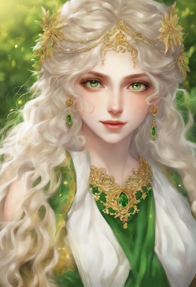 There's a woman with curly hair and green eyes, olhos verdes claros, olhos verdes claros, grandes olhos verdes, Face is brightly lit, sem cor amarela nos olhos, close up no rosto, staring directly at camera, fechar o rosto, olhos verdes penetrantes, close up do rosto, olhos verdes brilhantes e precisos, eyes are yellow, tristes olhos verdes