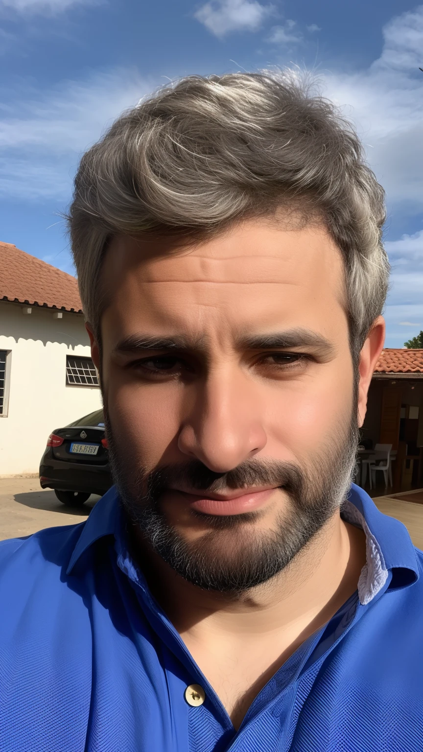 arafed man with a beard and a blue shirt looking at the camera, icaro carvalho, edu souza, Directed by: Felipe Seade, imagem frontal, Carmelo Blandino, gui guimaraes, Henry Alvim Correa, david rios ferreira, Homem de 4 0 anos, Alexandre Ferra, imagem do avatar, Homens de 45 anos