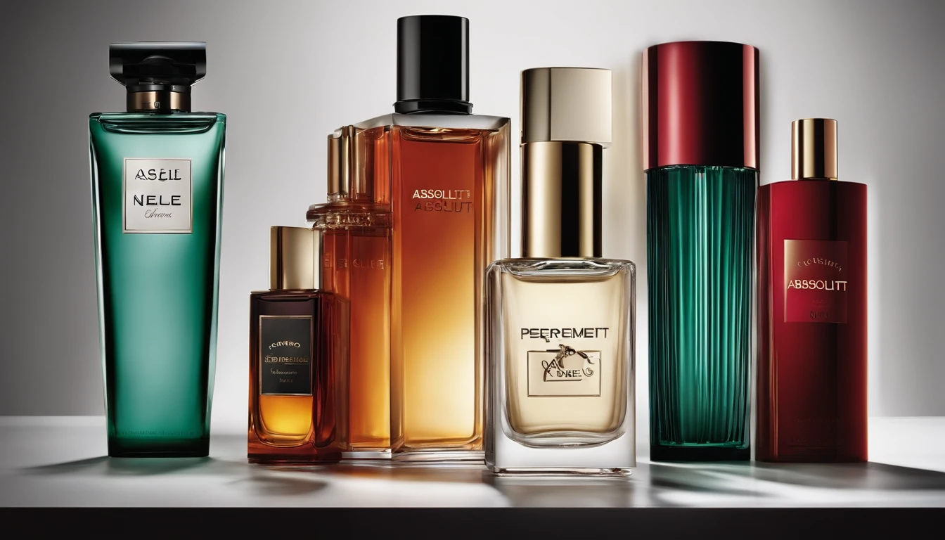 Logotipo do perfume com ABSOLUTT escrito nele : Sl