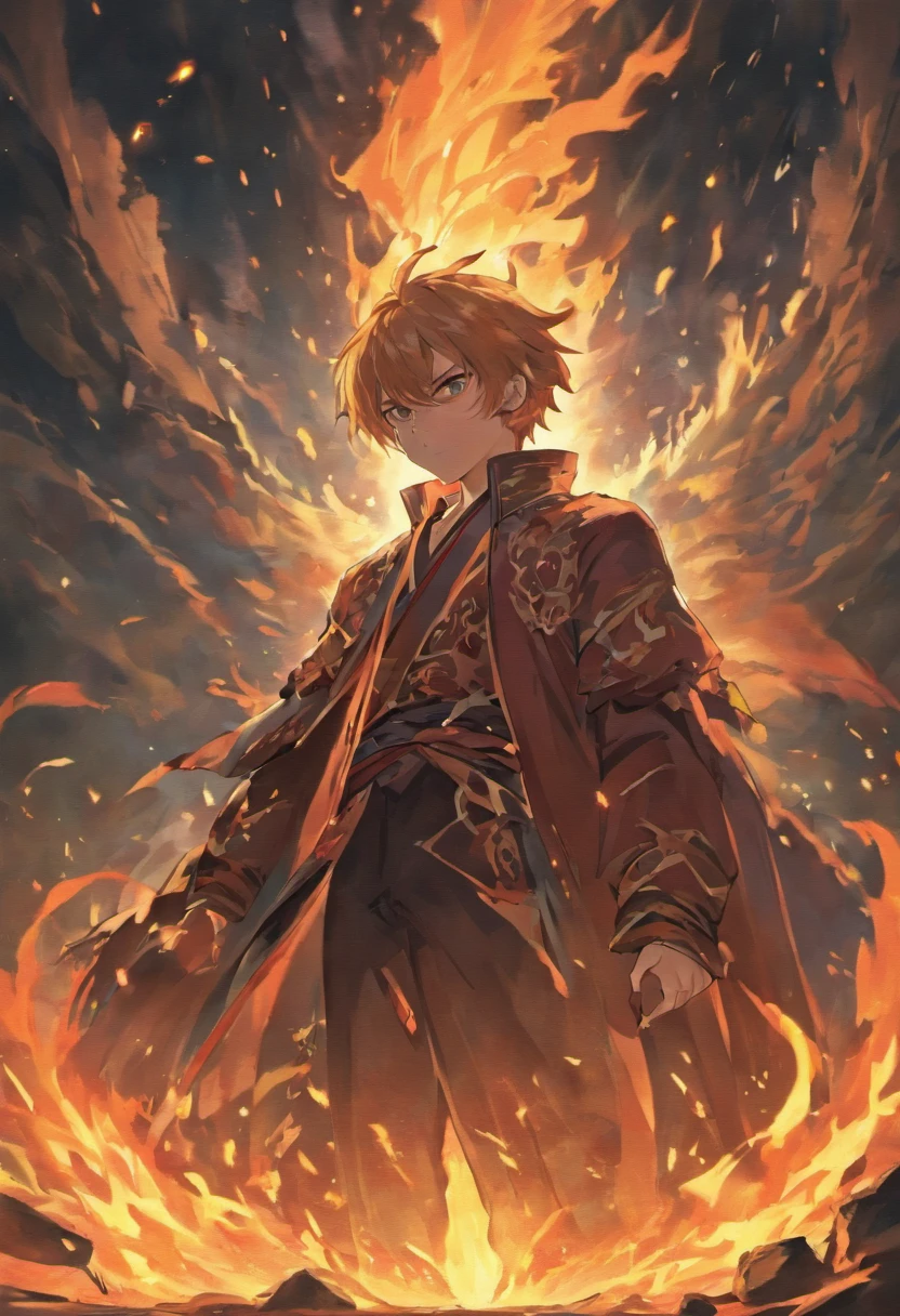 A brooding and mysterious man with a tragic past. He possesses incredible control over the element of fire but keeps it hidden from the world. anime poses relaxing