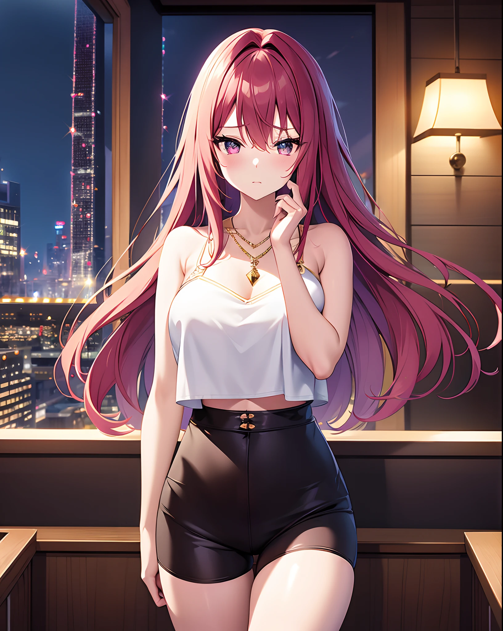 red long hair, masterpiece work, best quality, high resolution;,Improved detail,best quality,Perfect image quality,beautiful and sexy, first person view, small spots under the eyes , pretty, 큰 chest, 8K, ,chest 크게, pure white skin, chest, Beloved, excitement, beautiful, My heart is pounding, red hair, glamour, tempting, , girl friend, Gray-eyed pupils, dinner, dawn, blushed, flushing, Sitting on a bench, Canned beer, hip, glamour, big breast