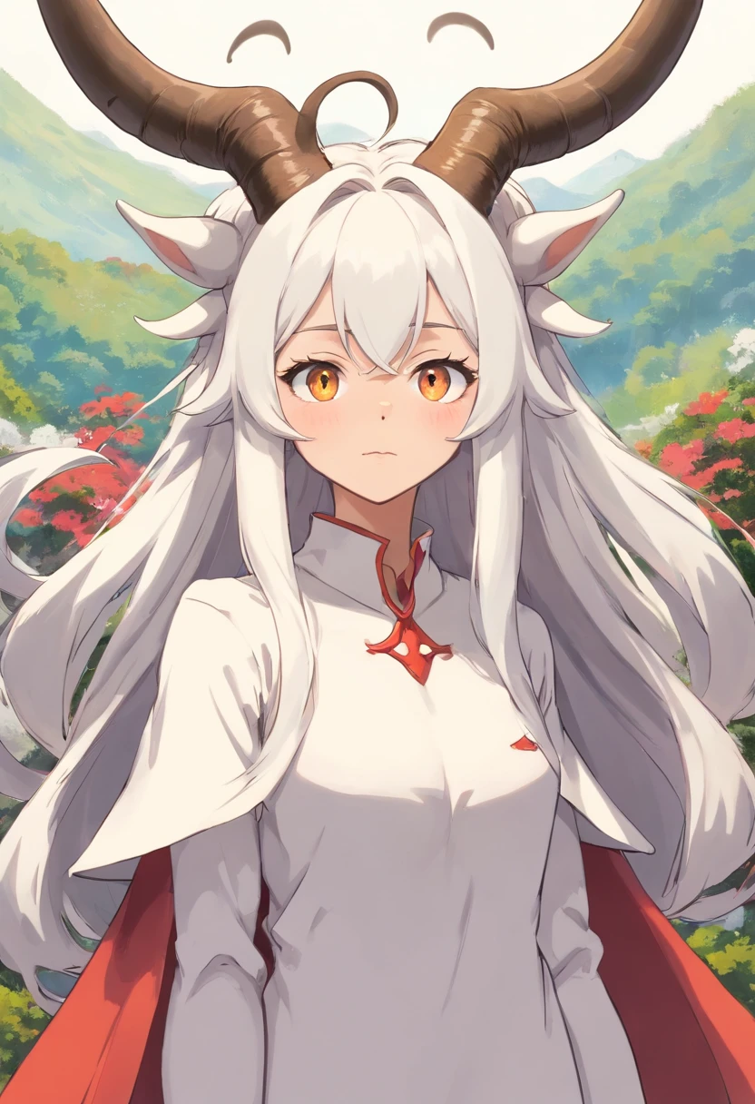 There is a drawing of a man with horns on his head, projeto do menino chifres exuberantes, com chifres, cabelos prateados (rabo-de-cavalo), cauda longa com chifres, chifres curtos, eles chifres, Fit male demon with white horns, white demon horns, horns on head, com chifres pretos em vez de orelhas, chifres bonitos, white horns queen demon, horns on head