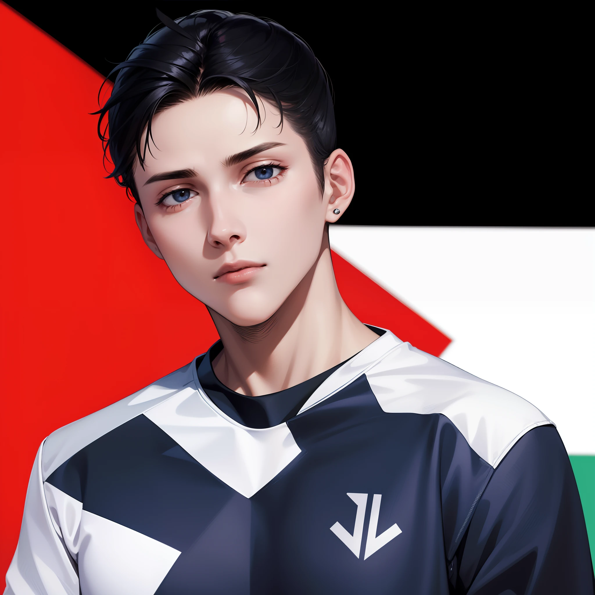 Attractive profile picture, masterpiece, ultra-precise rendering, beautiful and cool young man, trustworthy, dependable young man, savior of the world, simple design, most beautiful image, 4K, black hair