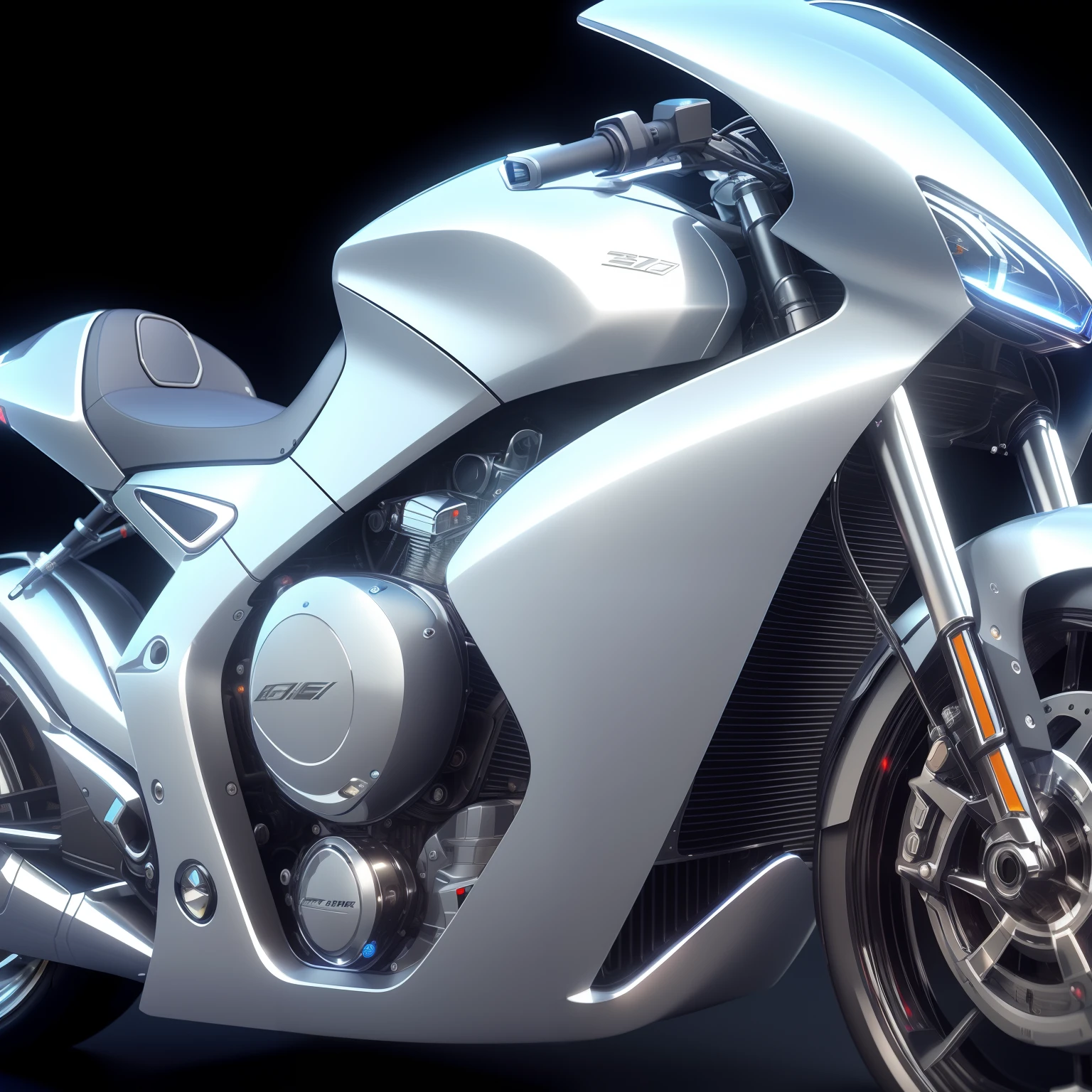 Close up of shiny motorcycle on reflective surface, Cycle 3D Rendering, cycles4d render, Cycle Rendering 4K, Futuristic chrome vehicles, daniel maidman octane rendering, Futuristic motorcycle, Cycles render, super rendered in octane render, Octane Engine Rendering 8K HDR, Cinema 4D Rendered in Octane, DMT images. Octane Render, 3d high octane render