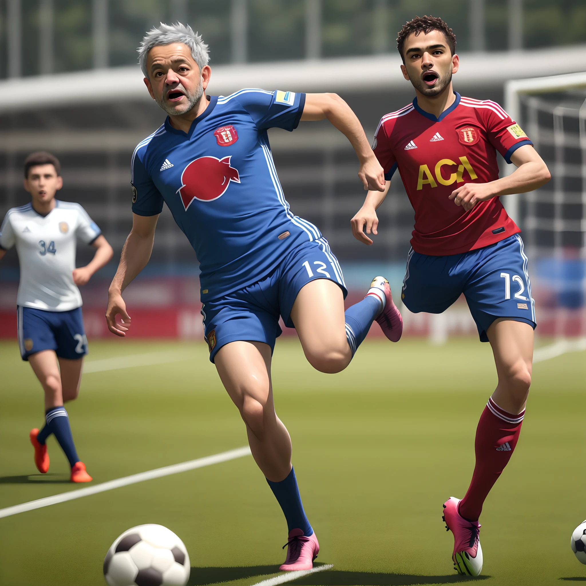 Lula jogando futebol