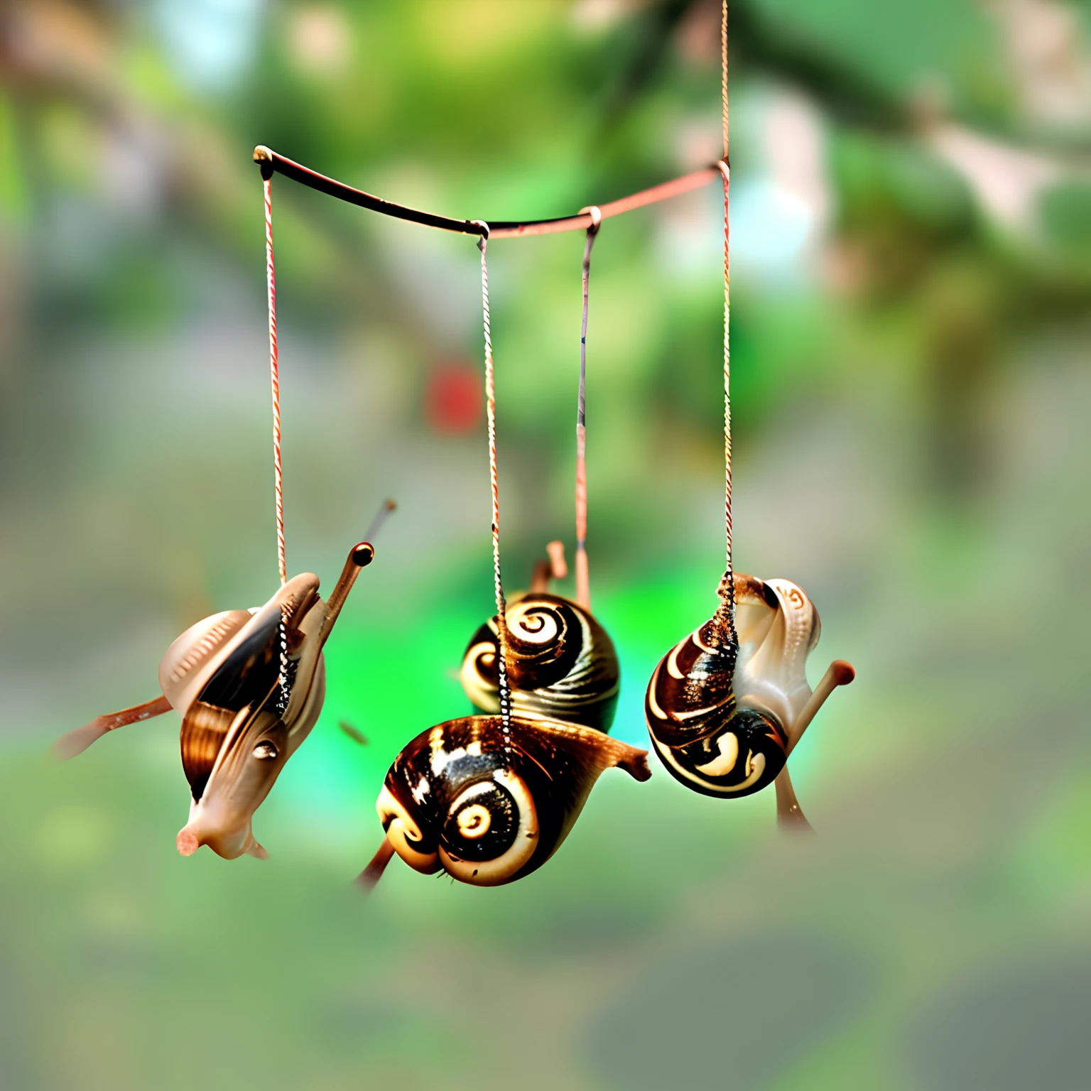 Snails swinging