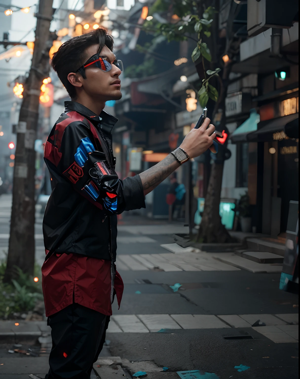 Change background cyberpunk handsome boy realistic face, 8k, ultra resolution
