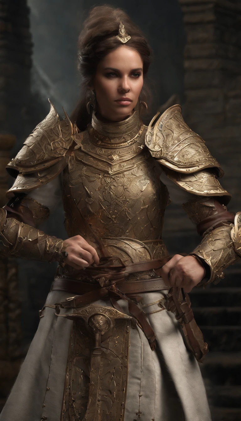 guerreiro, Conceito-Arte, autor:Kishiganku, arte de fantasia, fundo do campo de batalha, clean render, um chifre, Use uma armadura, detailed bushido form smoke, capacete de uma divindade esquecida, character is standing, 8k realista, in game render, detalhe detalhado do fundo do rosto, Art Station home page, touro, Fantasia pseudo-medieval, Uma divindade vestindo armadura koi, armadura de bronze detalhada, Armadura de Bronze, armadura gravada dourada, Armadura Obsidiana de Ouro, armadura de ouro claro, Linda armadura de filigrana, A demonic warrior, Linda armadura cheia de espinhos, intrincada armadura assasin, armadura de metal intrincada, guerreiro poderoso, vestido com uma linda armadura dourada,Decorated with intricate patterns, O capacete tem uma grande coroa e dois chifres,olhos vermelhos brilhantes, Everything is in the dark, Smoky background hints at battle scenes, Adicione uma aura sinistra ao seu personagem,submission, tiro de corpo inteiro.foto de corpo inteiro