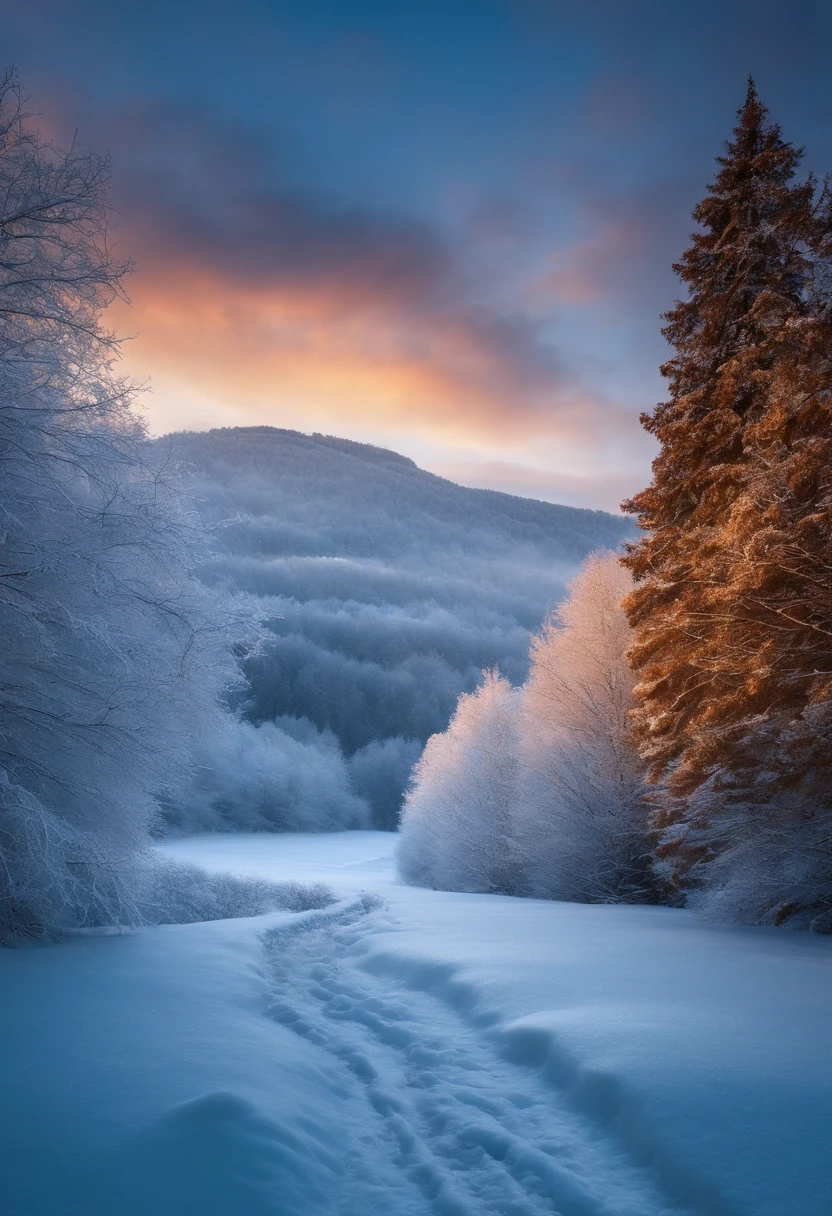 Make a picture of the frost falling in the 24 solar terms;The elements inside should conform to the theme of frostfall and the elements of the dental hospital