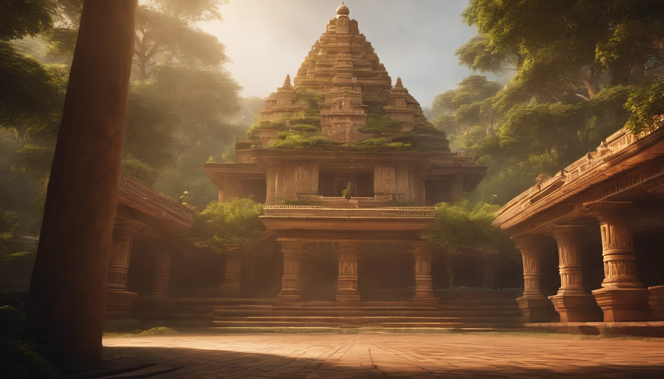 (((Indigenous)))best quality, ultra-high resolution, CG detalhado 4K, piece of master, Corte Divina, Judgment, Indigenous Deuses, mitologia, templo na floresta de diamantes verdes, Tree Palace, Roupas modernas indianas, bille, esthetic, Beautiful image, centralizado na tela