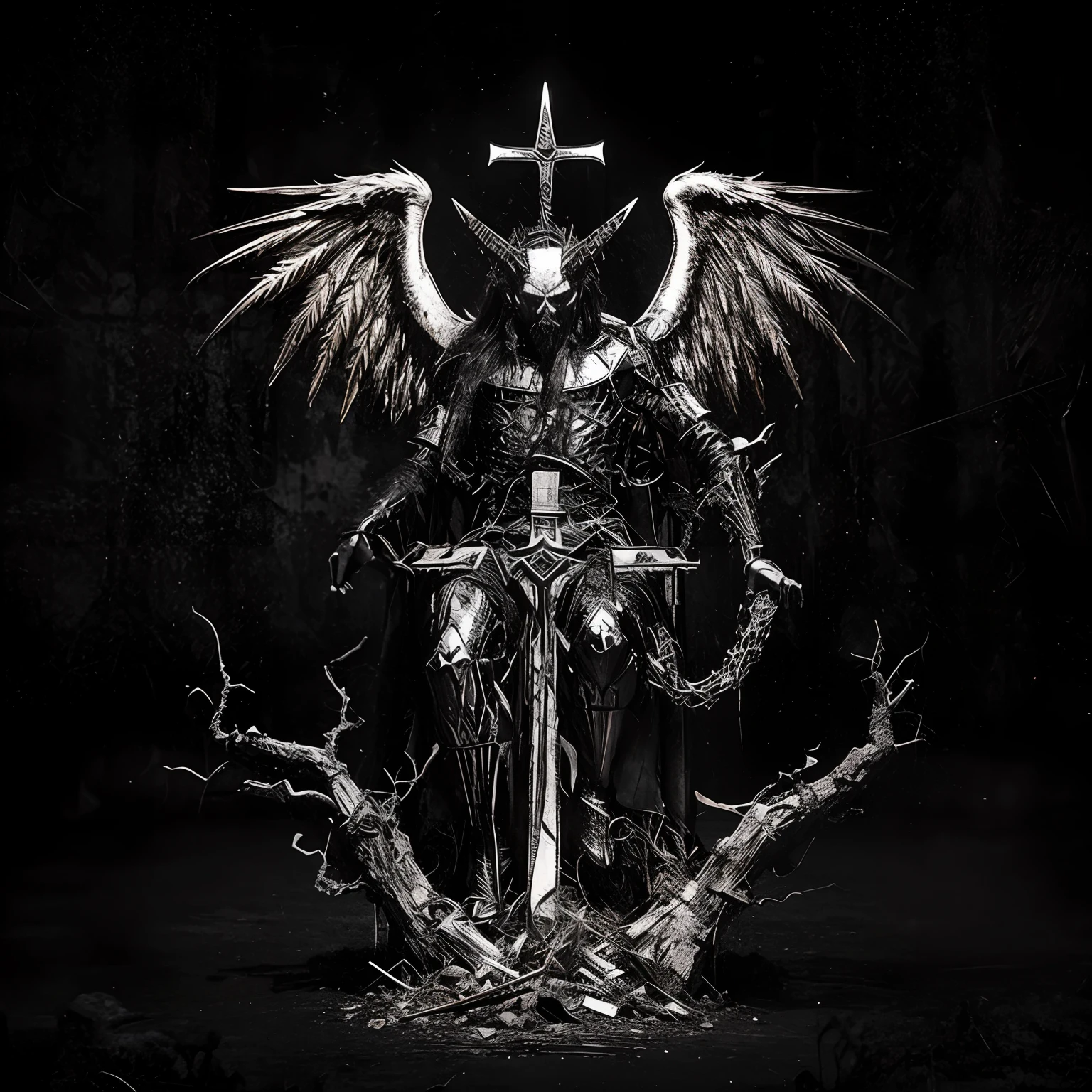 I want something similar, with Satan dethroned and defeated,