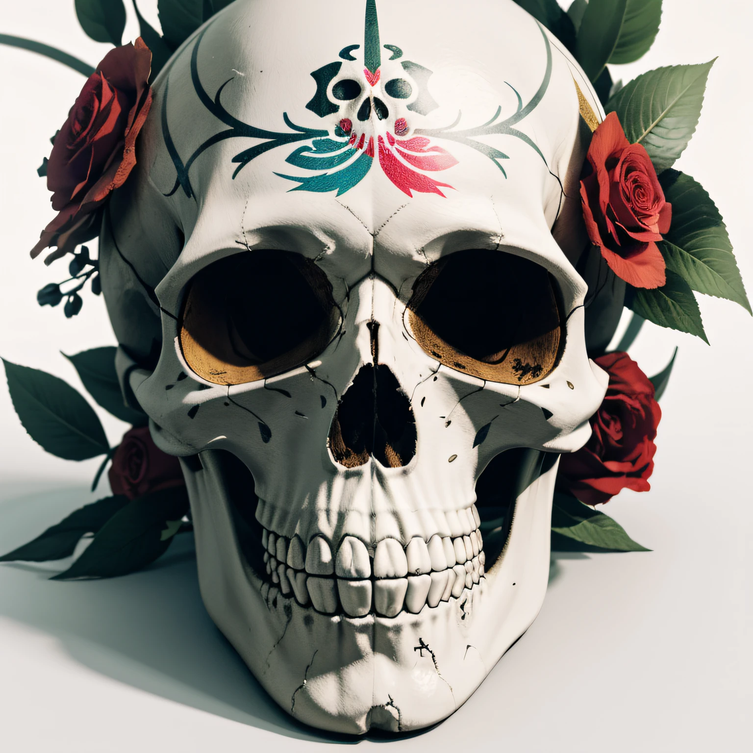 skull and roses video game prop, <lora:pixhell15Lora_v10:0.8> <lora:theAestheticsOfPanel_v105:0.2>