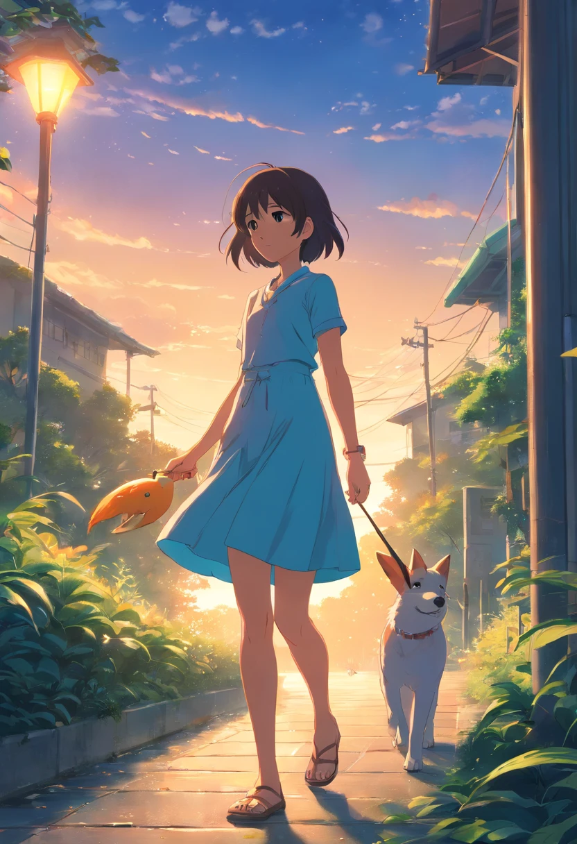 (La mejor calidad,altas:1.2),fotorrealista,anime,princesa,muchacha,vestido blanco,little guy,Bonito,perro de dibujos animados,(Girl Lowered Holding A Small Injured Bird)in your handsRio Claro,selva tropical,luz solar,contacto visual