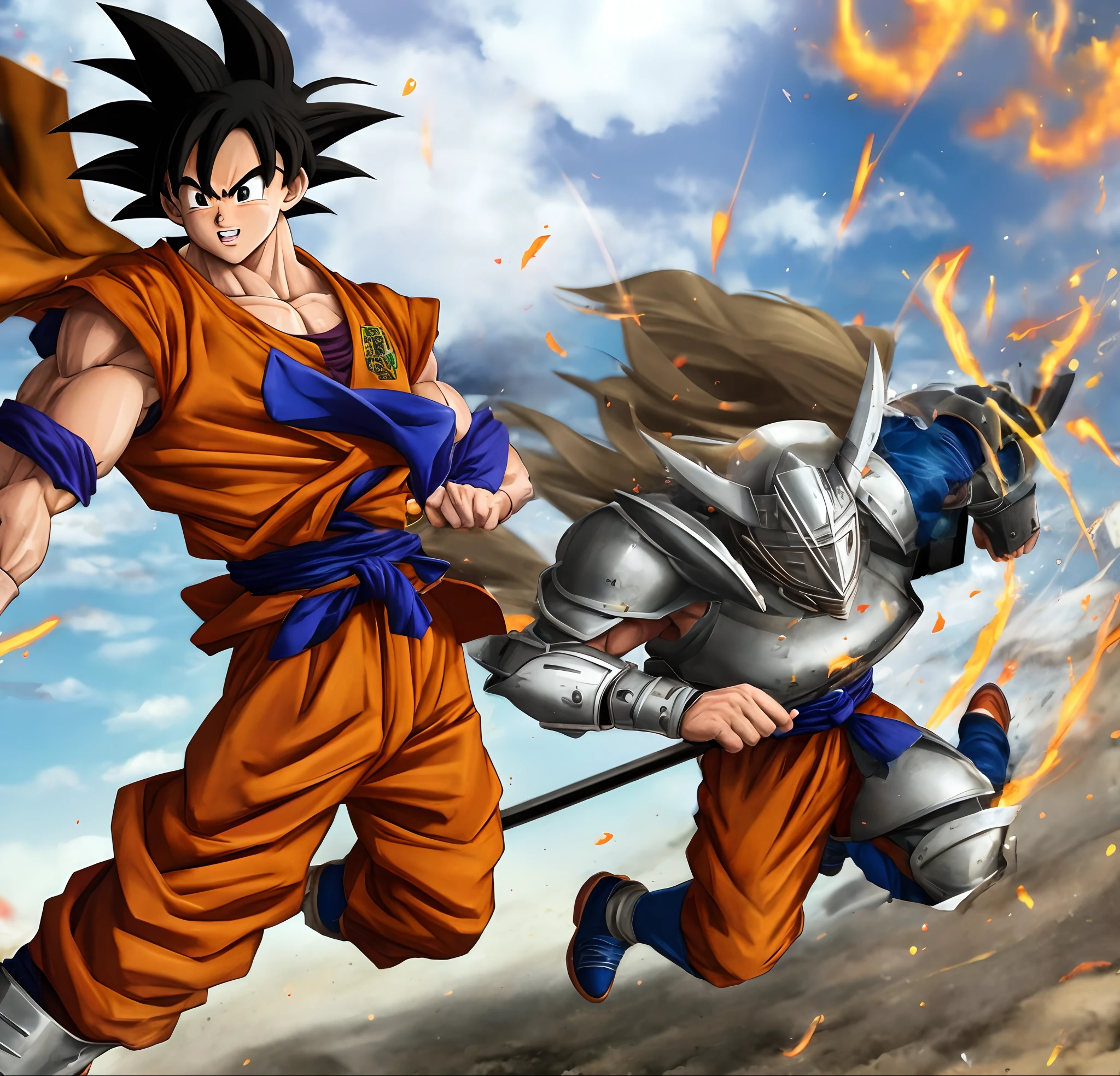 Goku in the Sagittarius armor