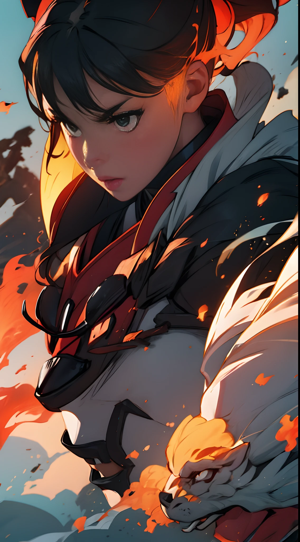 Fire samurai god