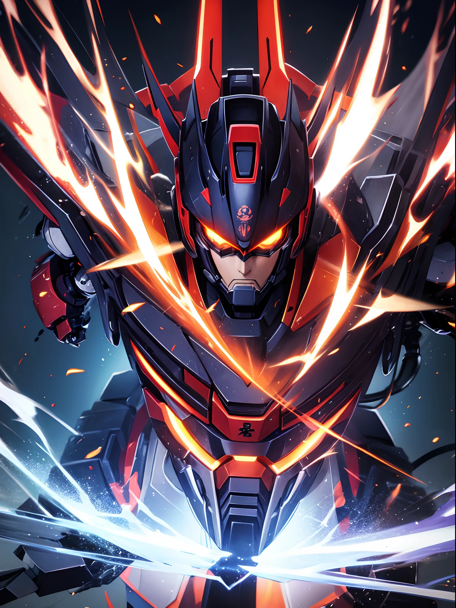 Dark mecha samurai blazing