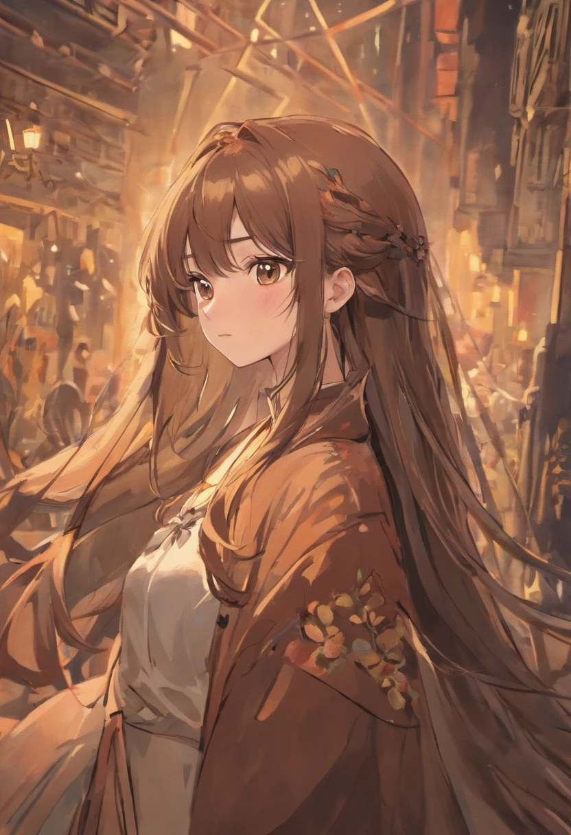 Personas femenina、young people、Estilo antiguo chino、Long hair as brown as brown 、rasgos faciales delicados、Encantador y guapo、Coffee Eyes 、Detalles faciales definitivos、Detalles extremos