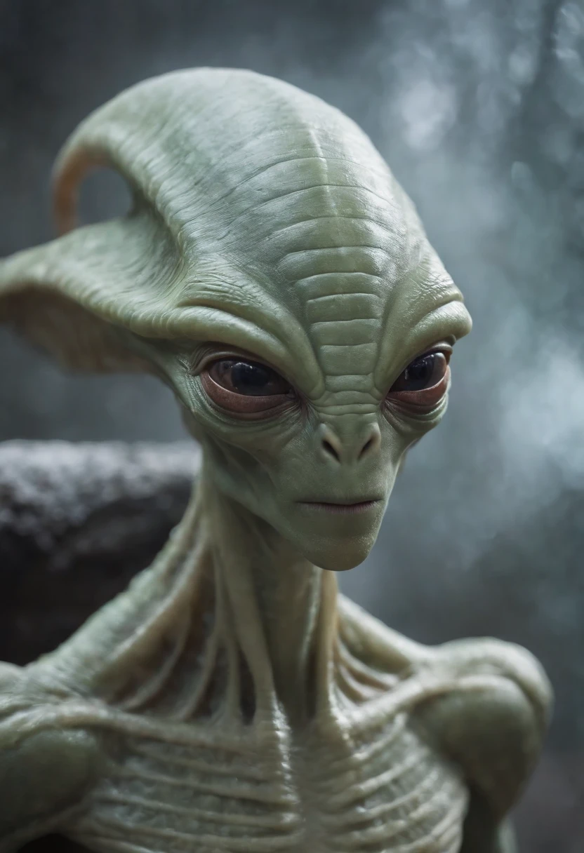 Very interesting creature, very friendly and docile looking, ready to travel, from another world, alien-like, masterpiece, best quality