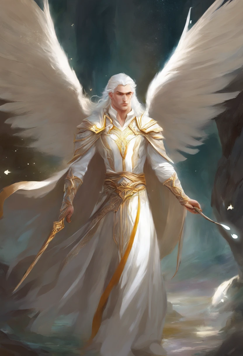 White Hair Elf Male