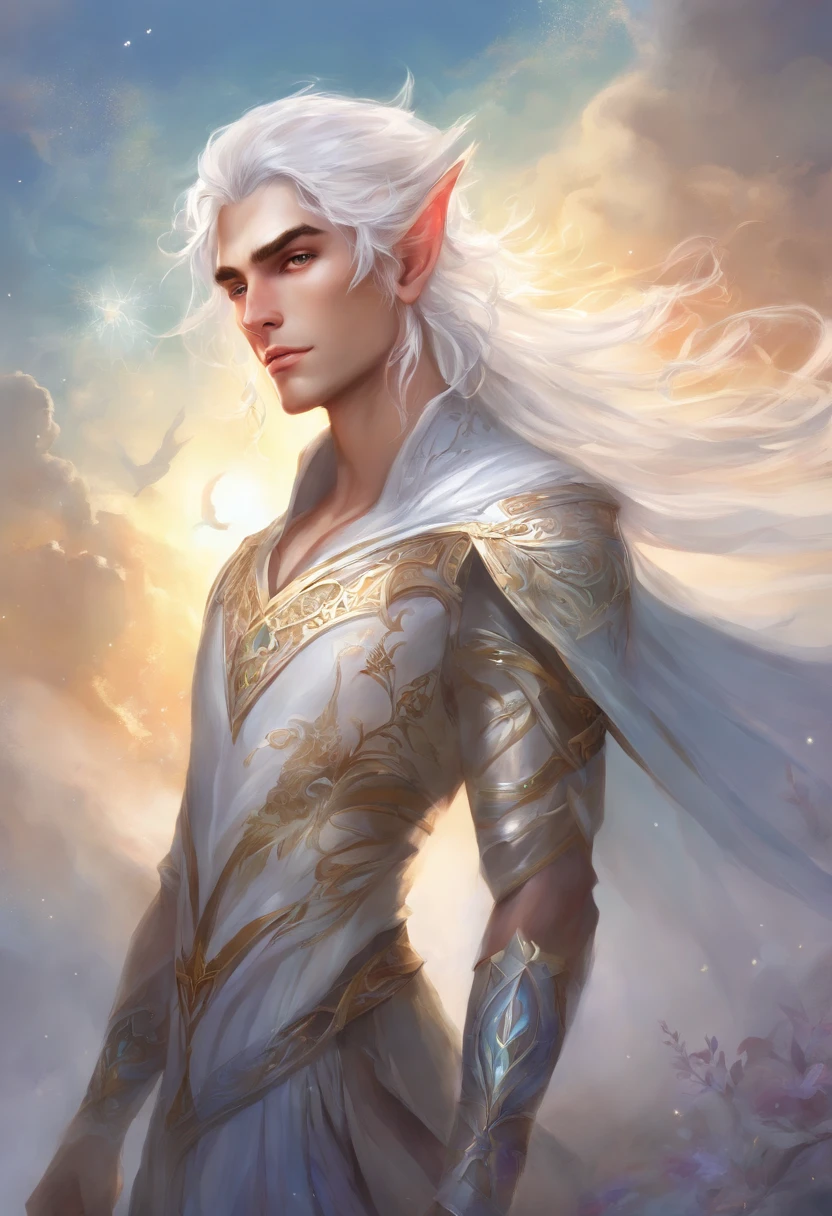 White Hair Elf Male