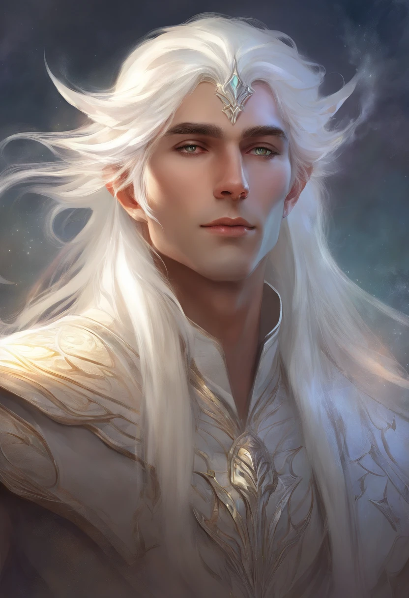 White Hair Elf Male