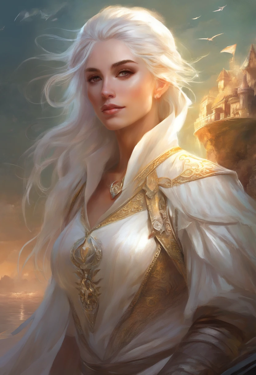 White Hair Elf Pirate