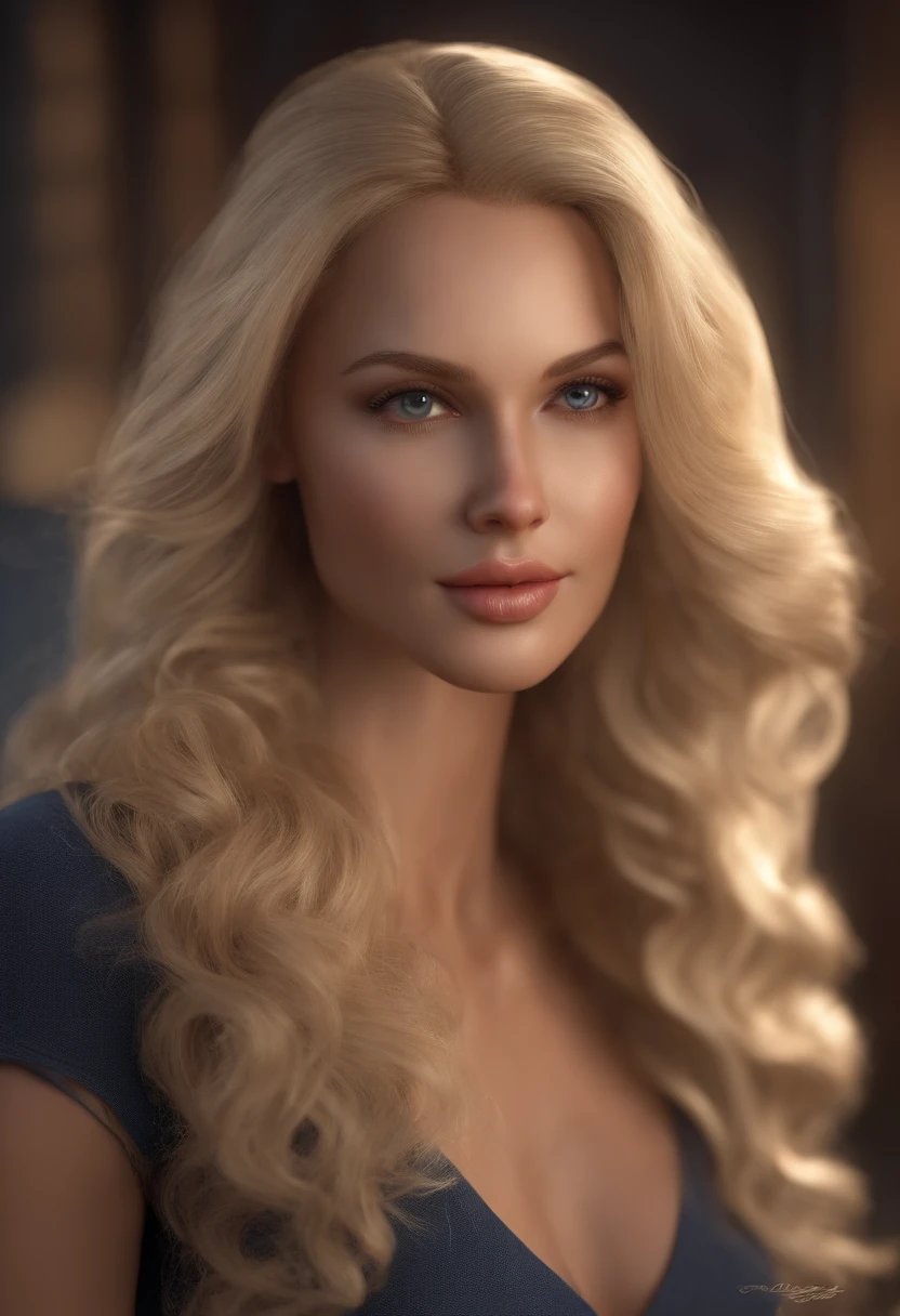 This beautiful girl named Madison, blue eyes, blonde short-medium blonde hair, wearing her casual clothes and stands in her room, super realistic, human