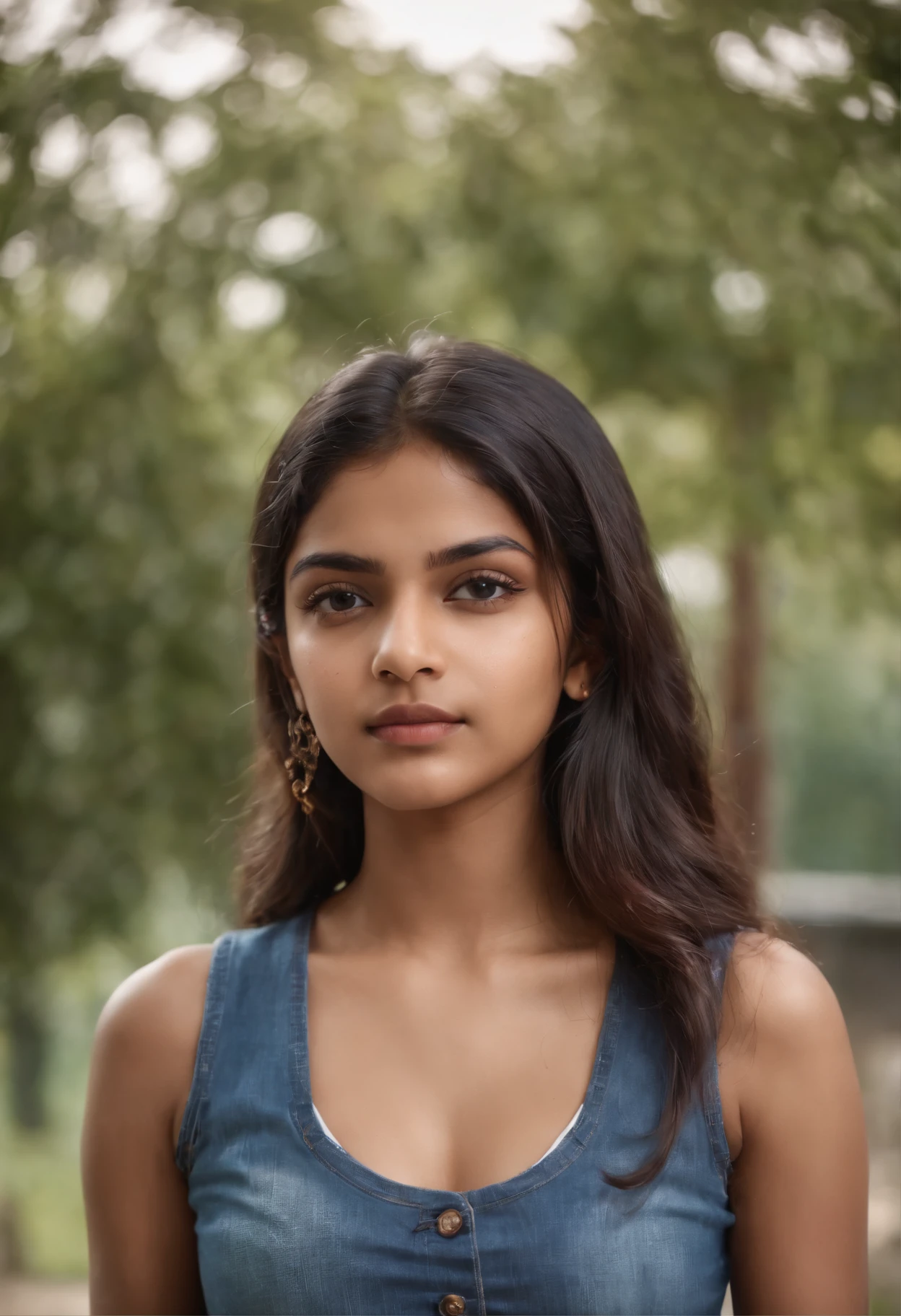 Indian girl in abs in school uniform wear jeans have a tattoo on abs 15 years old beautiful