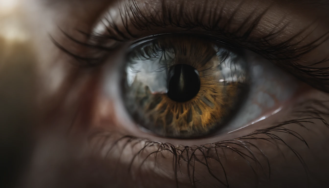 Do-up of one eye only(Best Quality,4K,hight resolution,Ultra-detailed,Realistic:1.2),a person