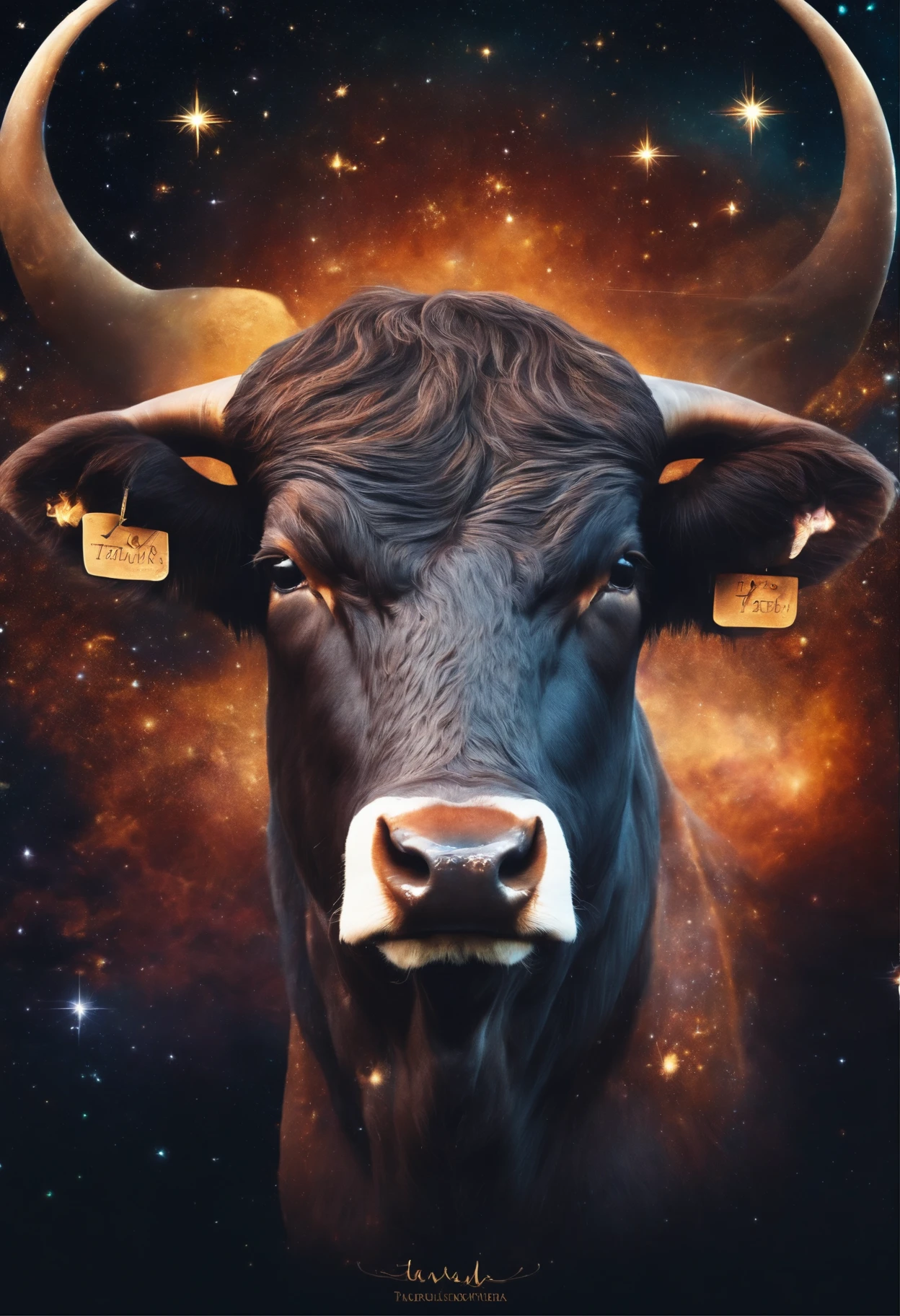 Taurus with stars and torustv written underneath