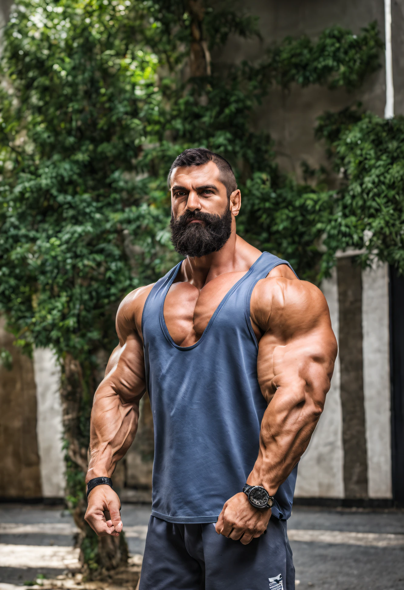 um homem com barba e sem camisa segurando dois burros, massive muscles, big wide broad strong physique |, huge muscles, exaggerated physique, large muscles, exaggerated muscle physique, large muscles, muito lindo. large muscles, absurdly massive physique, bodybuilder physique, Fisiculturista Ernest Khalimov, Corpo de Ernest Khalimov, Big biceps, ombros grandes