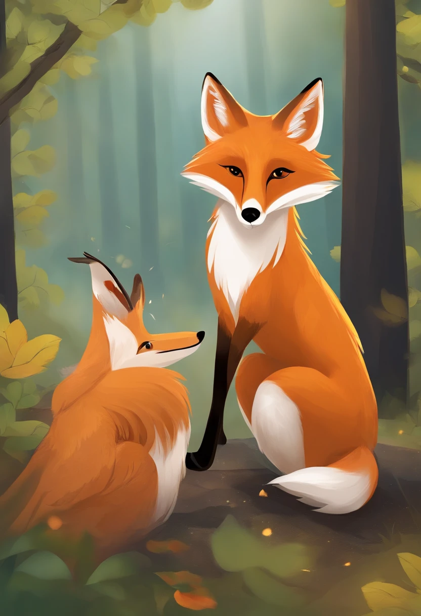 There lived a fox and stork in a forest. There was a deep friendship between the two. One day the fox saw the stork and she started saying, "Brother Saras., A form of mutual greeting or salutation, How are you?? Saras said fox sister, I am good, you tell me yours?