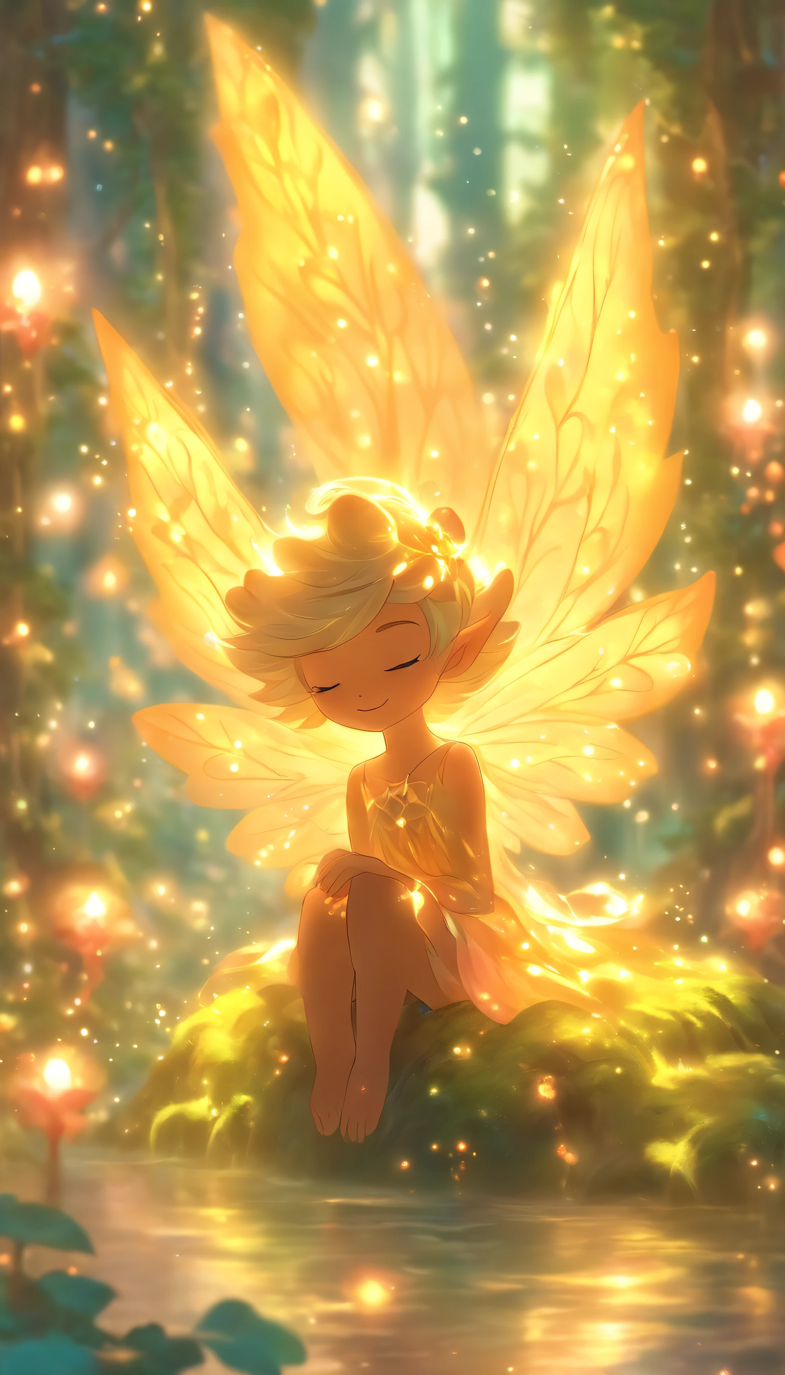 a pixie wearing pixie armor,flying through the magical forest,sparkling fairy dust,floating flower petals,majestic sunlight filtering,beautifully textured foliage,enchanted glowing mushrooms,twinkling stars,surreal atmosphere,breathtaking scenery,whimsical details,glowing ethereal wings,fantasy realm,enchanted creatures,mystical aura,graceful motion,magical energy,tiny sparkling jewels,dream-like ambiance,serene and enchanting,ethereal beauty,magical adventure,enchanting colors,enchanted beings,fairy tale setting,enchanted light beams,spellbinding charm,tiny intricate details,magical wonderland,fantasy-filled,enchanted whispers,floating and ethereal,light and airy,mysterious yet inviting,otherworldly vine-covered trees,colorful and vibrant,a world of imagination,fantastical elements,breathtaking flight,playful and mischievous,exquisite craftsmanship,whispering tree spirits