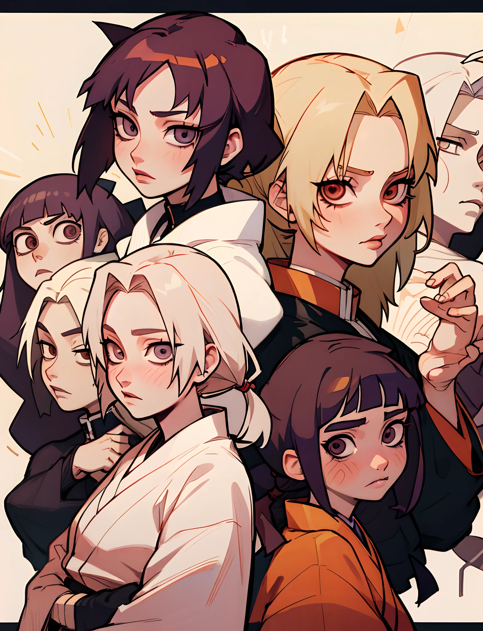Hinata and tsunade from Naruto,