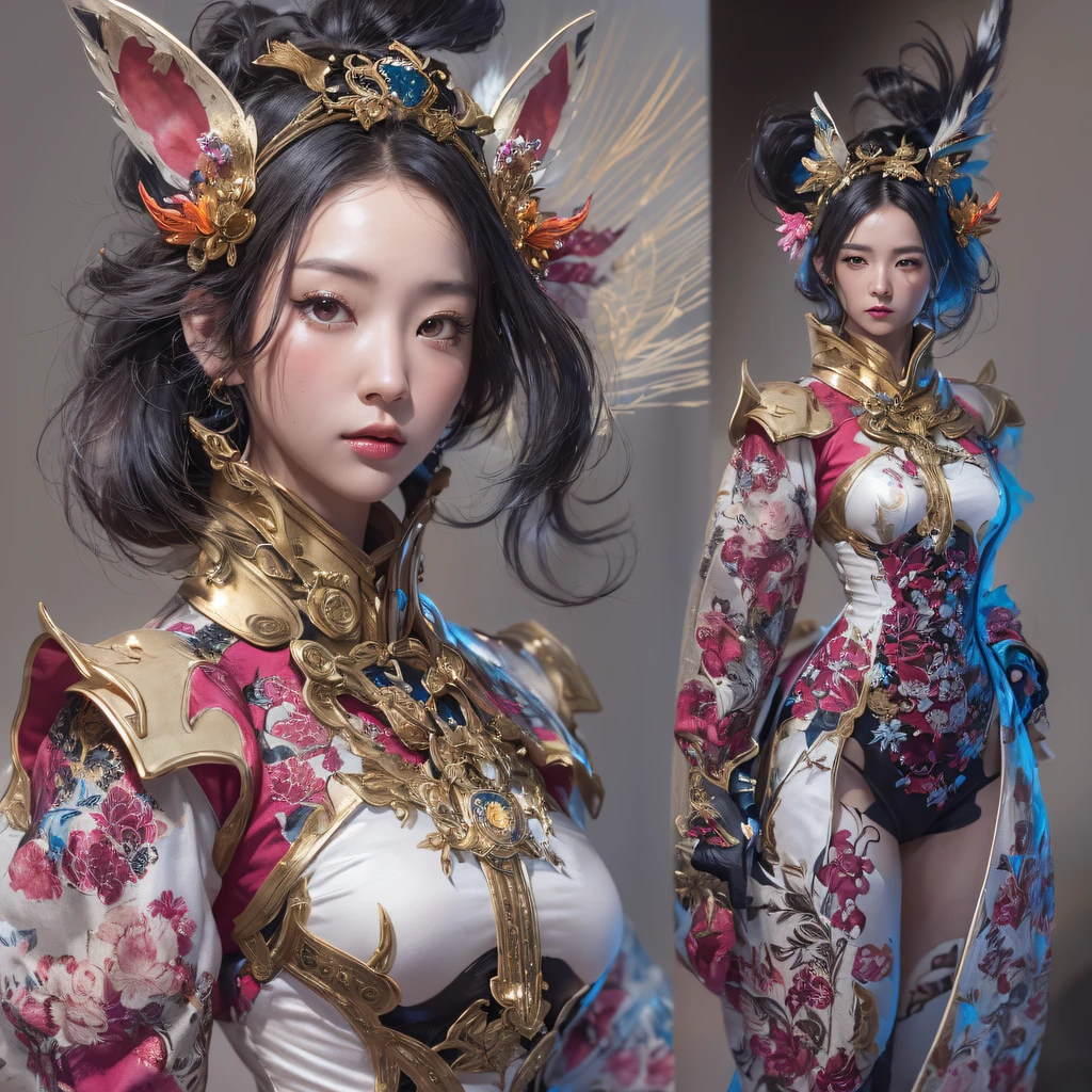 A Chinese girl, 18 years old, (hamster in arms 1.3) (full body picture 1.2), beautiful eyes, real face, real skin, realistic face, realistic skin, detailed eyes, detailed facial features, detailed clothing features, (fashion hairstyle: 1.2) dynamic pose, simple background, smile, detailed face, double eyelids,