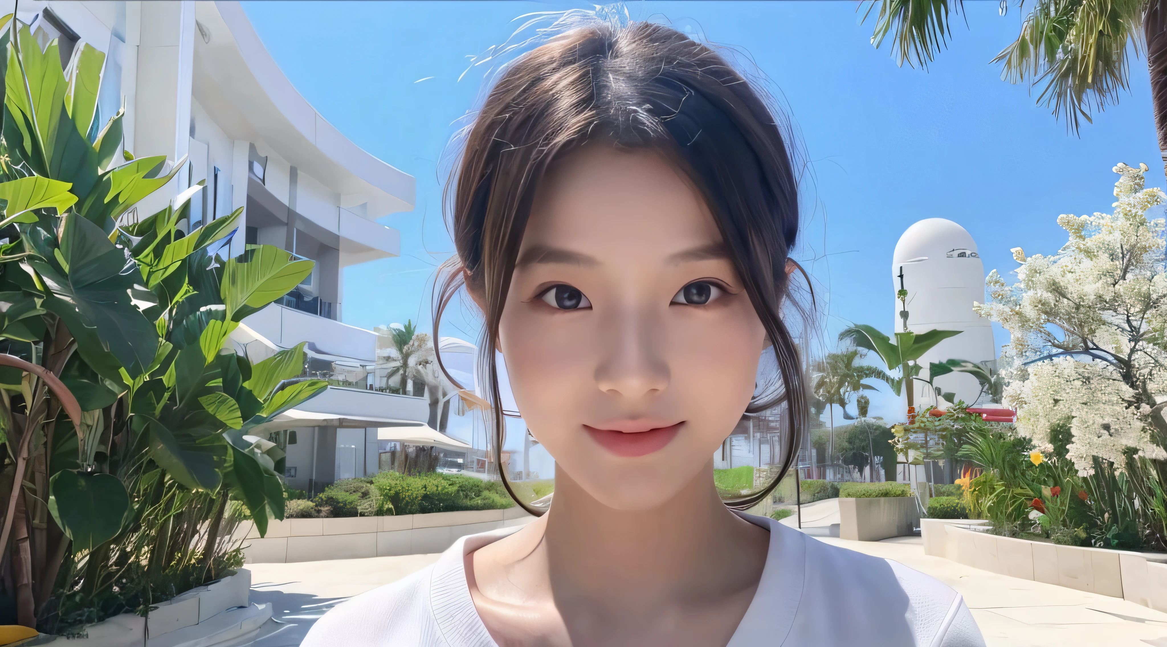 beautiful woman on youtube online live streaming, real human, bright environment, more white color