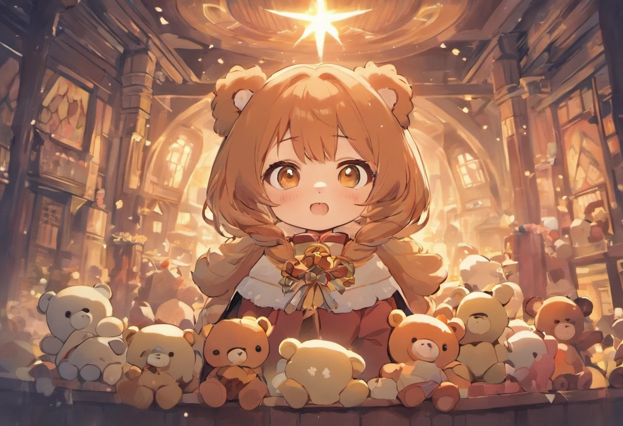 teddy bears、dark circles、bjørn、Brownish、kawaii、kirakira、high-level image quality、With background、Winters、Christmas、present、tree、Yuki、dark circles、No person、No girls、Erase、Only bears、Bear only、