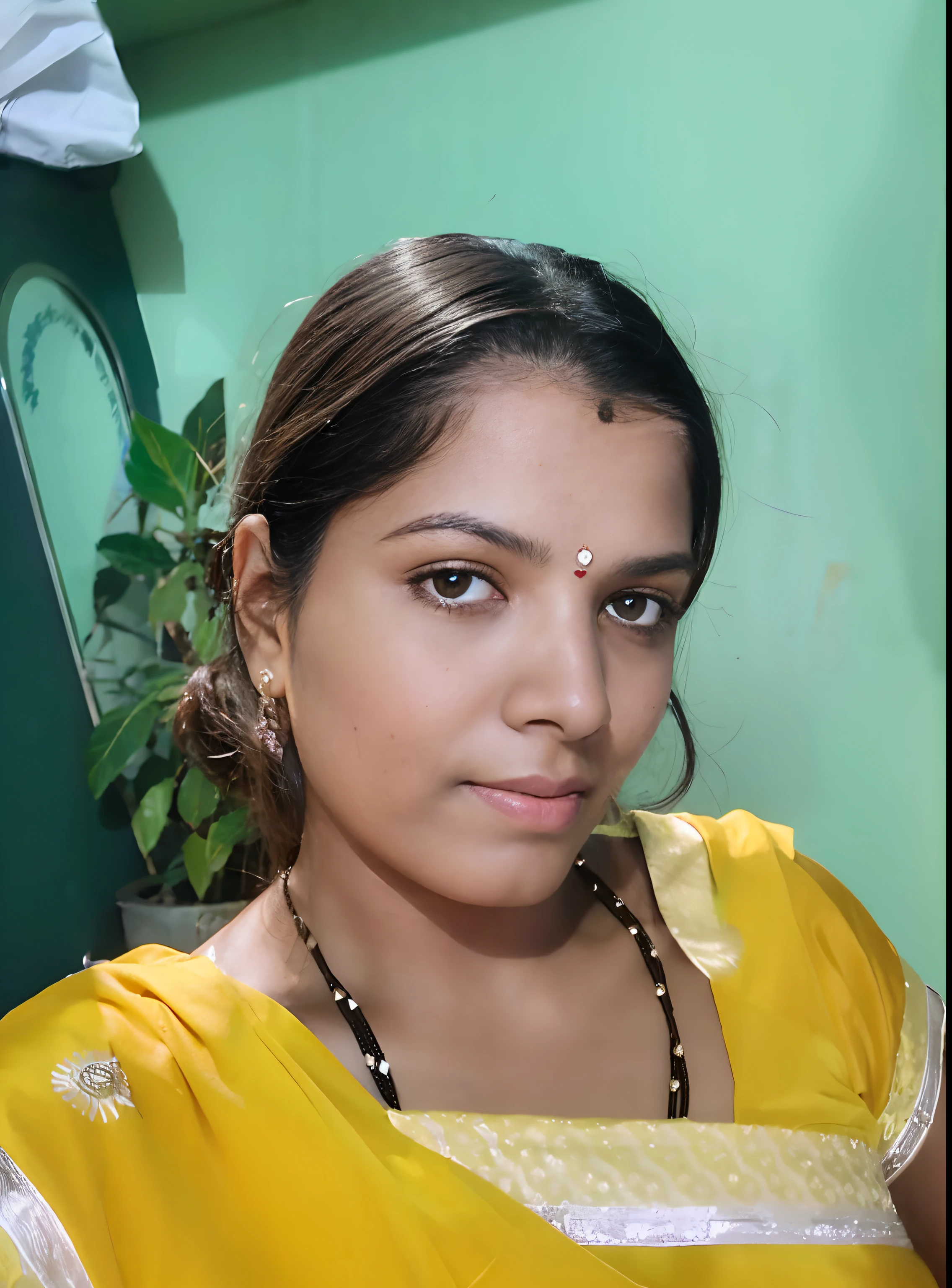 Beautifull dark hair of an indian woman