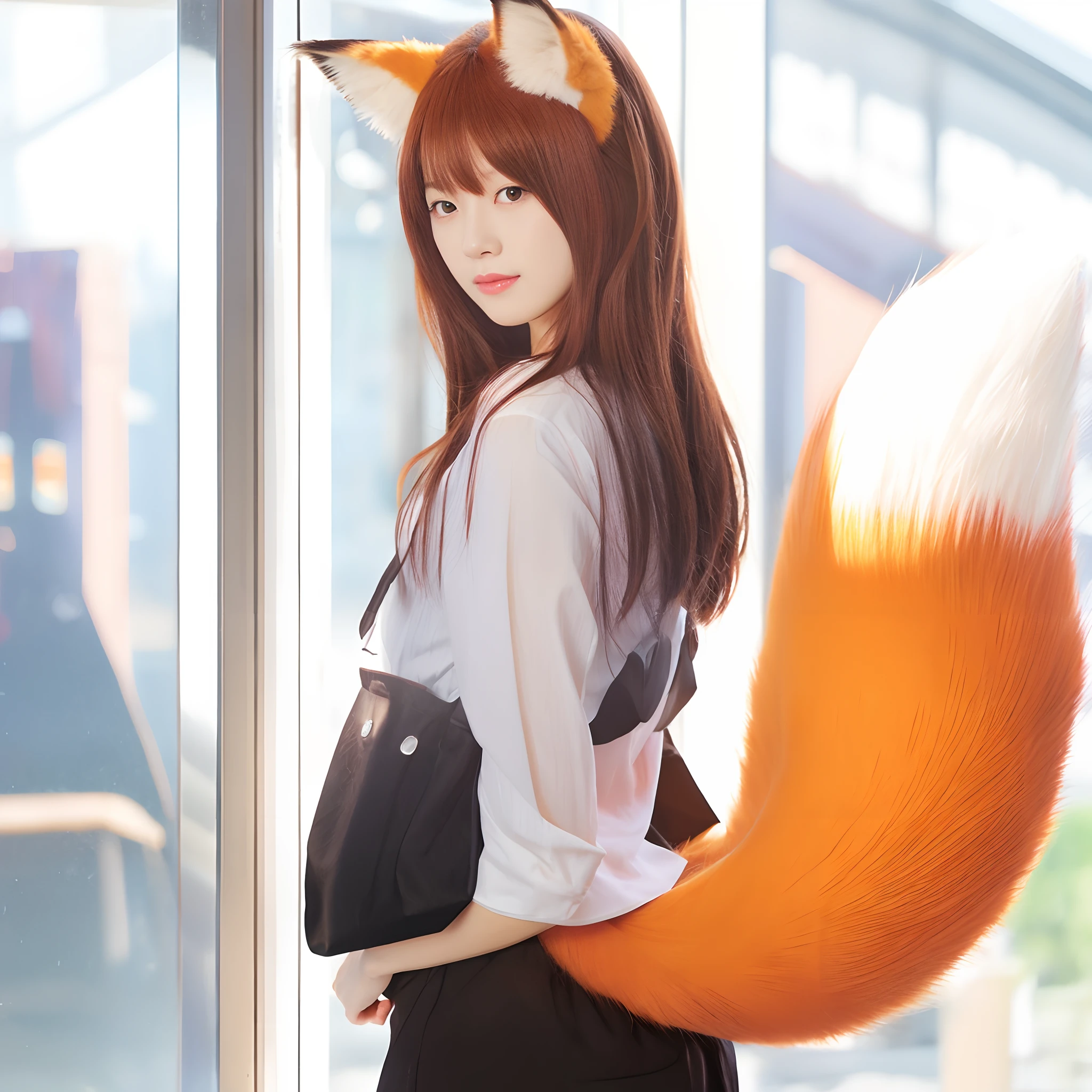 Fox tail, fluffy tail, Realistic,a picture、top-quality