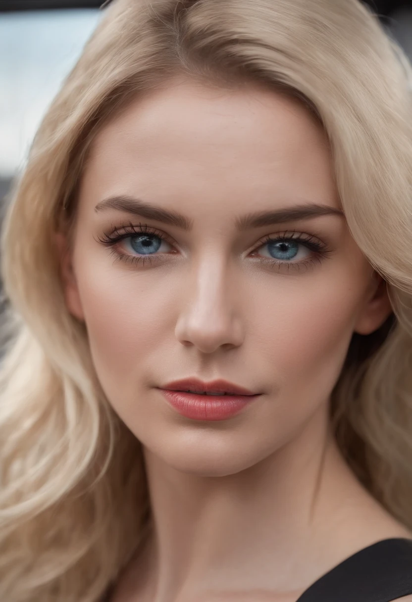 Highly detailed realistic photograph of a beautiful woman, dressed as an air hostess, stood in the alleyway of an (airplane), in a sexy black basque, blonde detailed hair, blue eyes, photorealistic, photo, masterpiece, realistic, realism, photorealism, high contrast, photorealistic trend digital art in Artstation 8k HD high definition detailed realistic, detailed, skin texture, hyper detailed, realistic skin texture, best quality, ultra high resolution, (photorealistic: 1.4), high resolution, detailed, raw photo, sharp re, by lee jeffries Nikon D850 film stock photography 4 kodak camera portra 400 lens f1.6 rich colors hyper realistic texture dramatic lighting irrealengine trending on artstation cinestill 800.