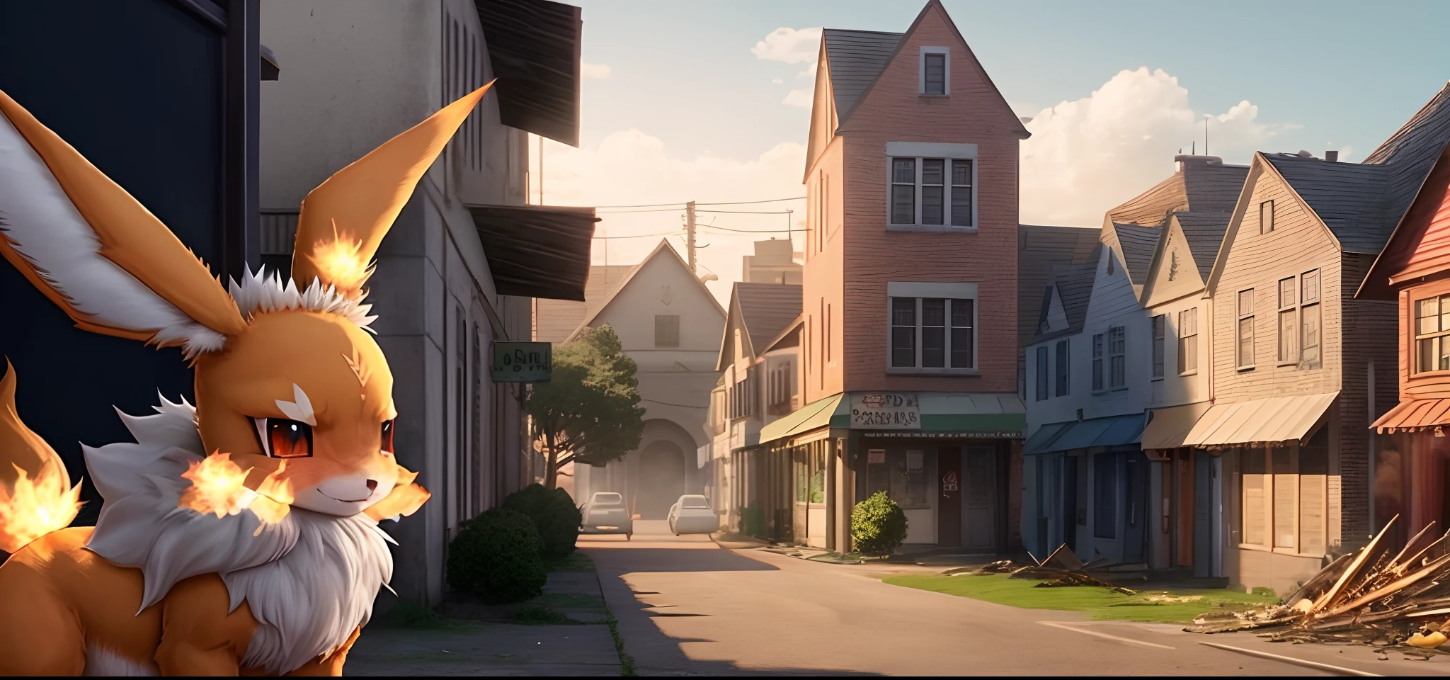 Super giant flareon 、female、destruction、smallest town、cum shots
