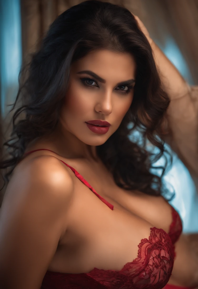 hot woman with big breasts and lingerie