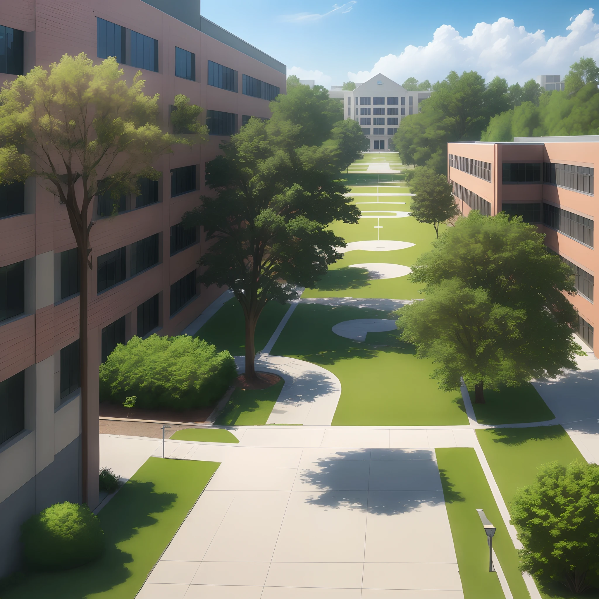 Blank college campus