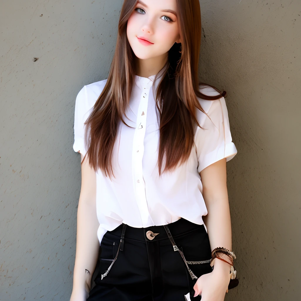 Female, white, blue eyes, brown hair, 90s clothes