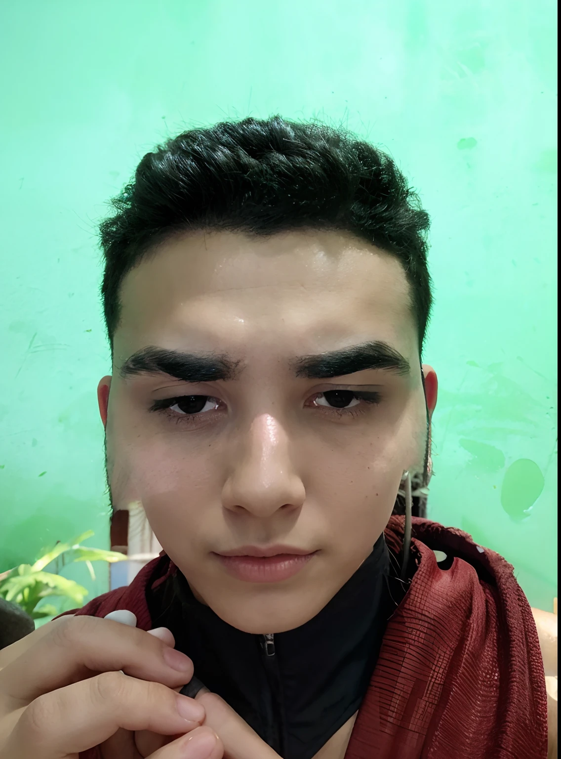 Coloquei uma fantasia de ninja e tire o fundo