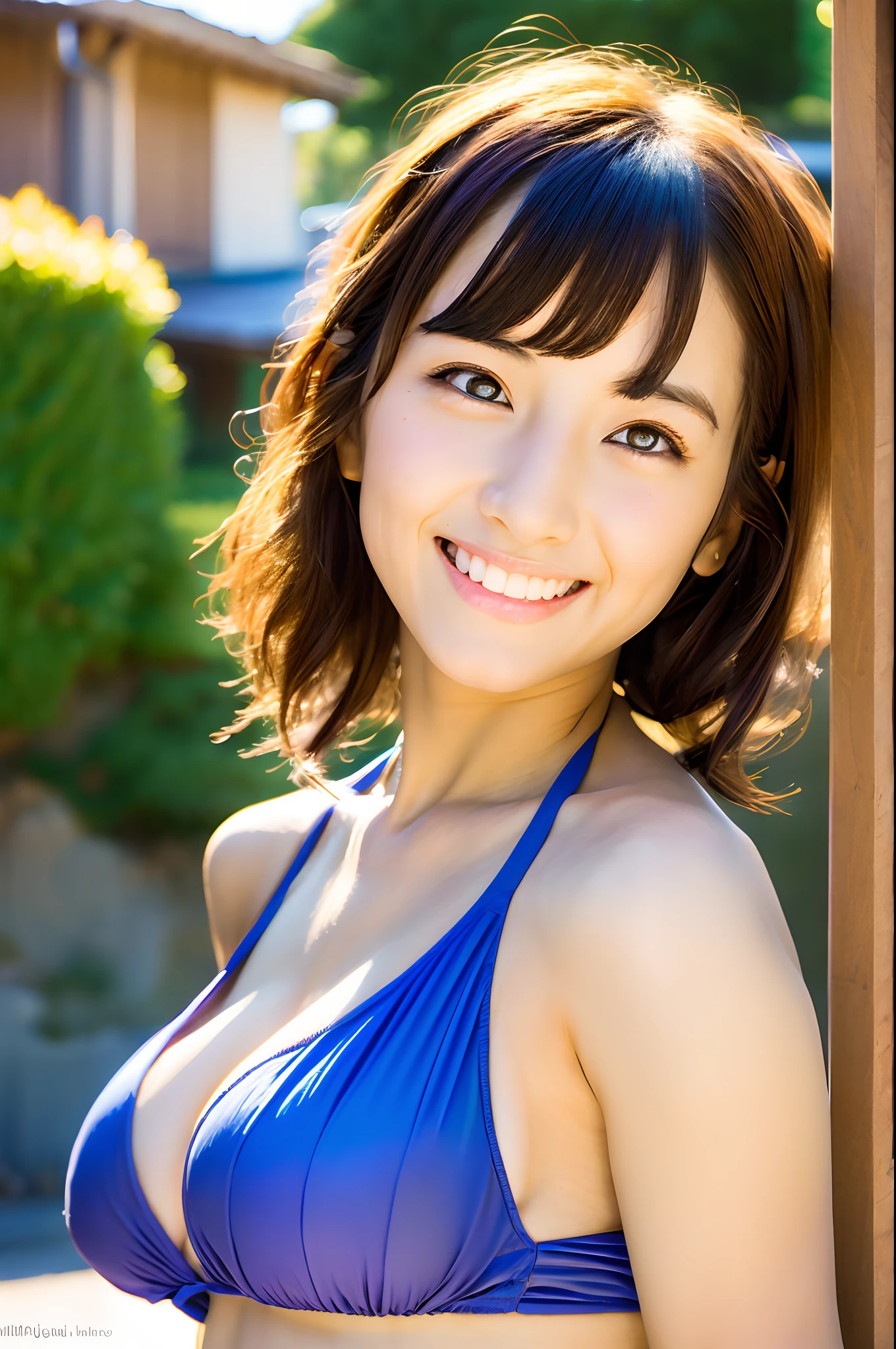 arafed woman in a bikini posing for a picture, a picture by Ai-Mitsu, flickr, shin hanga, girl cute-fine-face, a cute young woman, a cute and beautiful young woman, cute young woman, a young asian woman, beautiful japanese girls face, young cute wan asian face, slight smile expression, slight cute smile