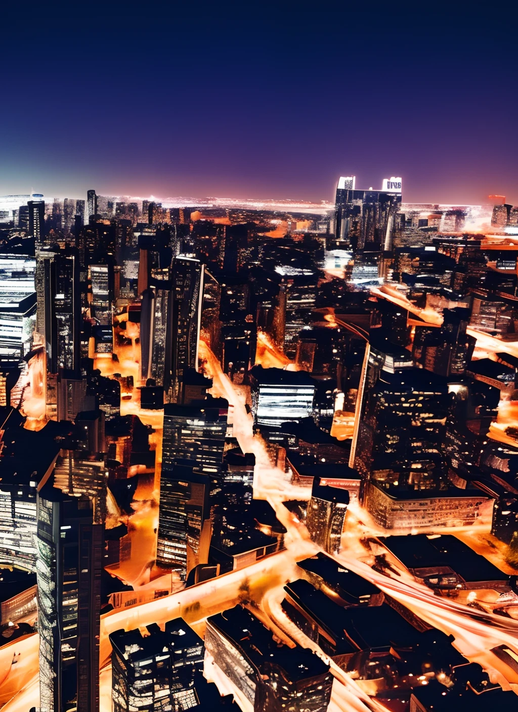 Night city From the rooftop