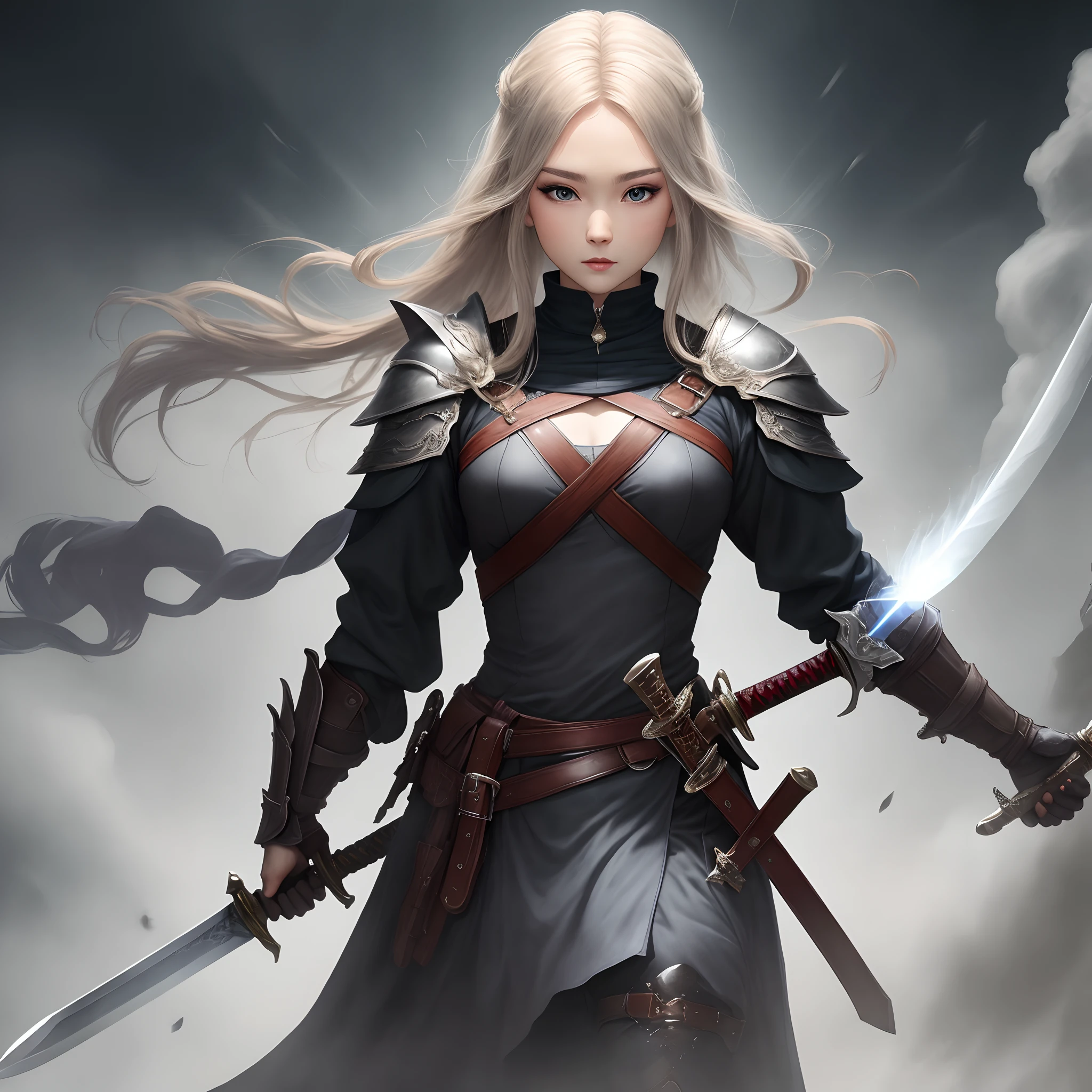sword, black mist pouring from sheath