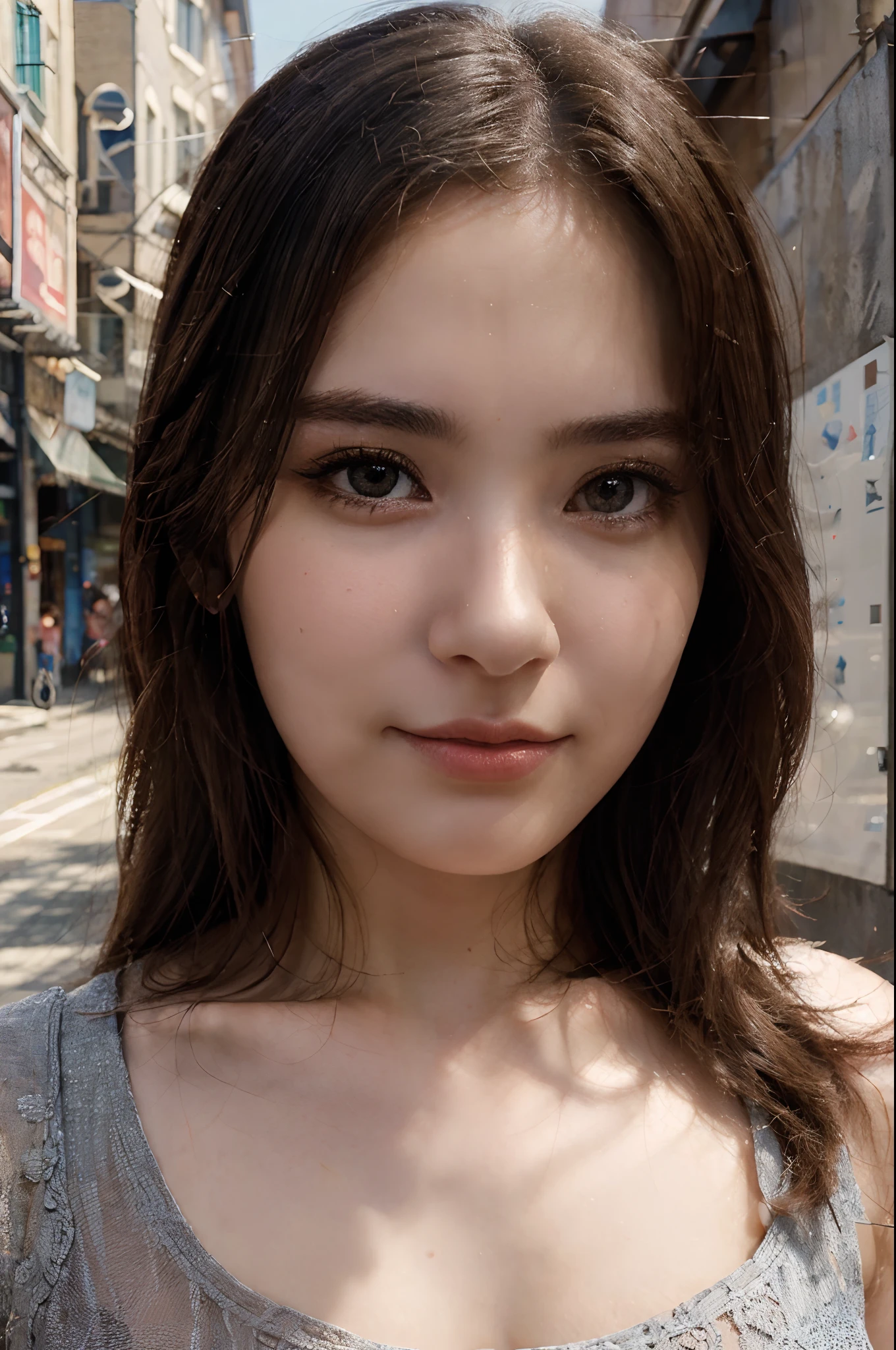 (A masterpiece, of the best quality, super-detailed: 1.6), illustrations, (single, 1 girl, beautifully detailed eyes: 1.2), City, street, adorable,